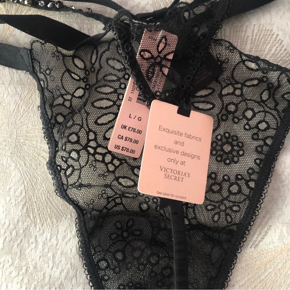 Victorias Secret Designer Collection Fashion Show crystal panty gstring thong L - Picture 4 of 4
